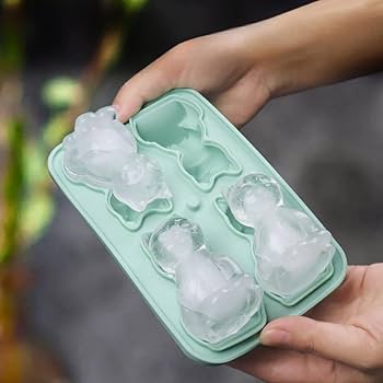 Amazon | RZFZ 猫アイスキューブ型 製氷皿 製氷器 可愛い 3D 猫